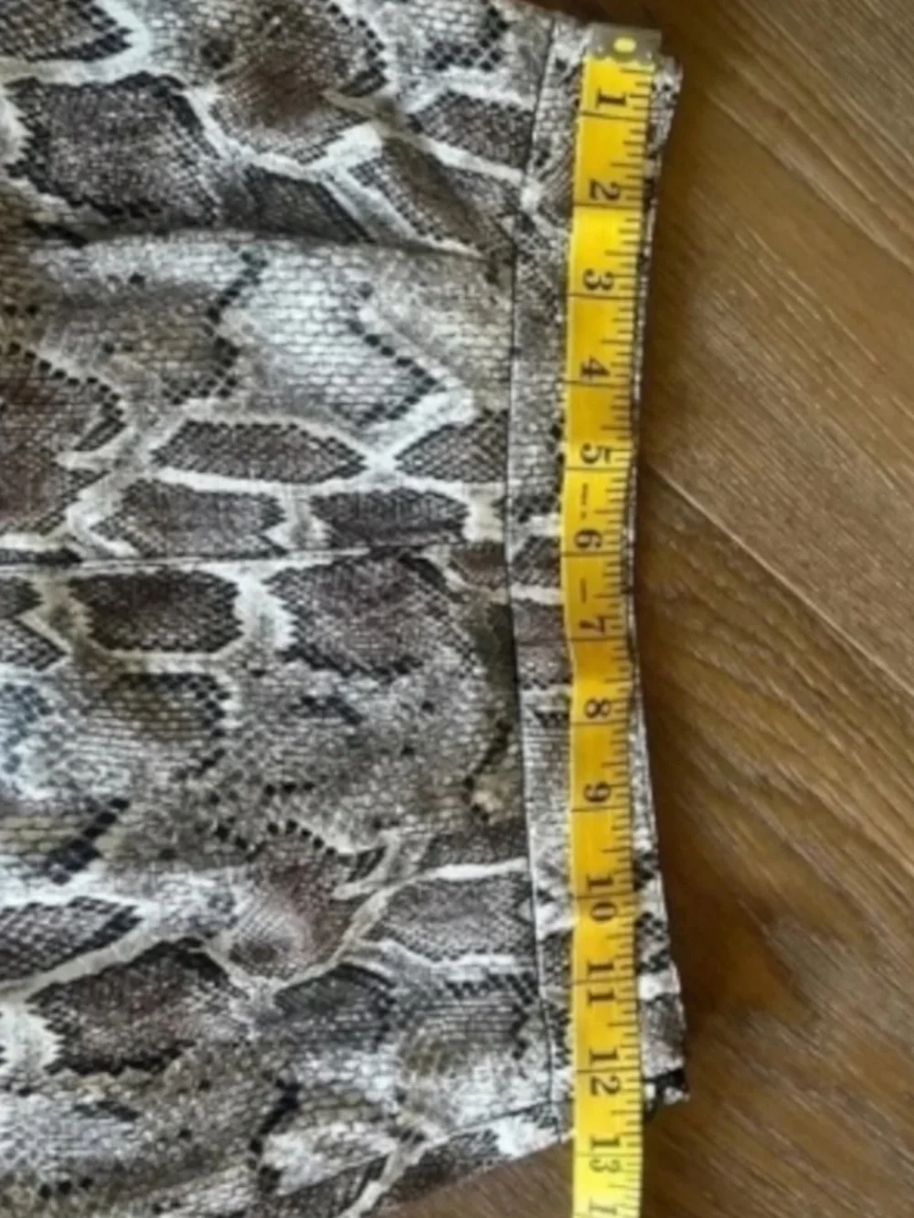 French Connection Snakeskin Mini Skirt Brown Multi Animal Print Size 0 - Picture 5 of 10